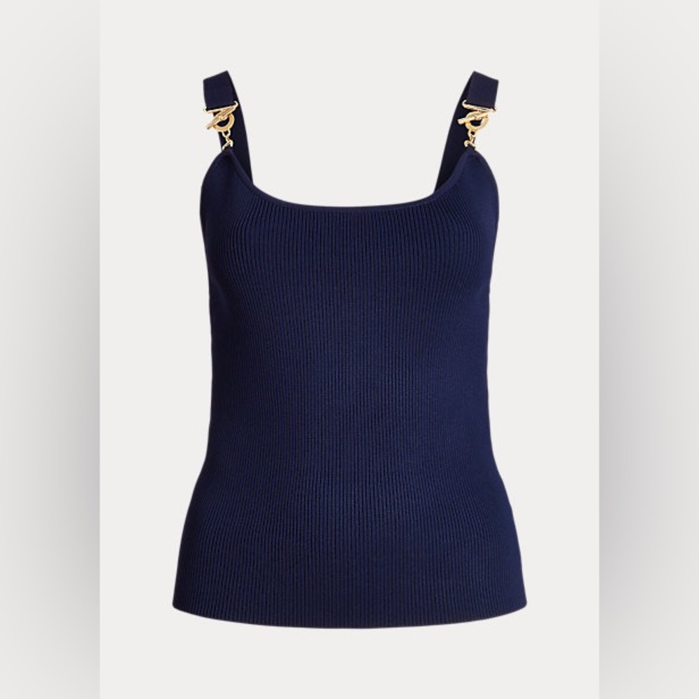 Lauren Ralph Lauren Yenfled toggle-strap knit vest top Size Large NWOT - Picture 4 of 11